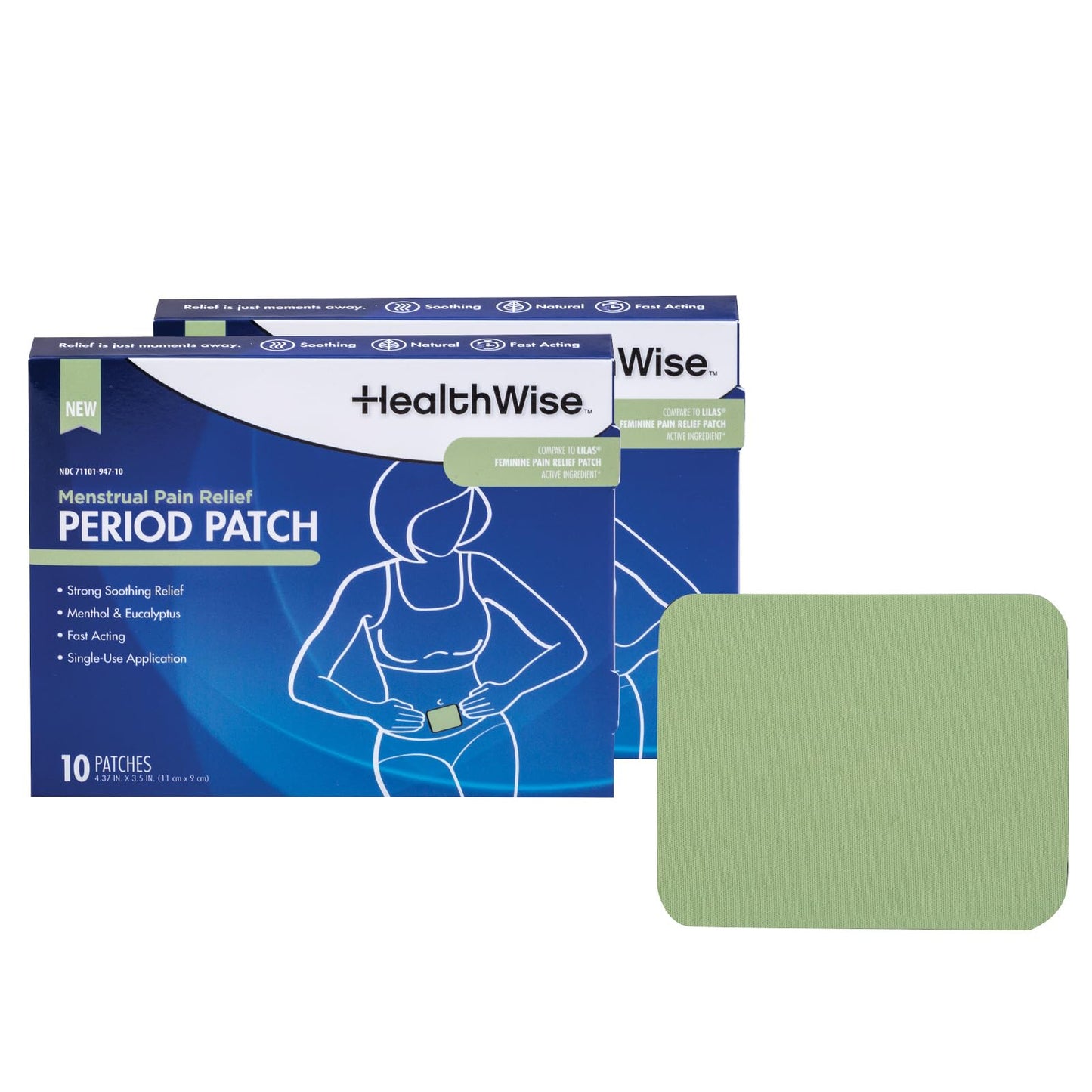 HealthWise Menstrual Pain Relief Bundle | Twenty 10% Menthol + Eucalyptus Period Patches | Generous XL Size Patch | Natural, Therapeutic Care at Home HealthWiseBuy Supplements Australia