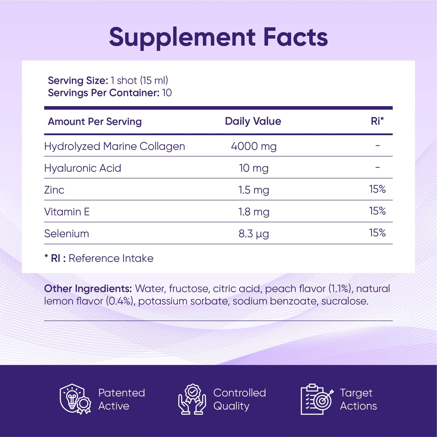 ERIC FAVRE Pure Collagen+ Liquid Collagen for Women – 4000mg Marine Peptides for Radiant Skin, Hair & Nail Health – Hyaluronic Acid, Vitamin E – 10 Shots, Peach Lemon Flavor ERIC FAVRE buy supplements Au