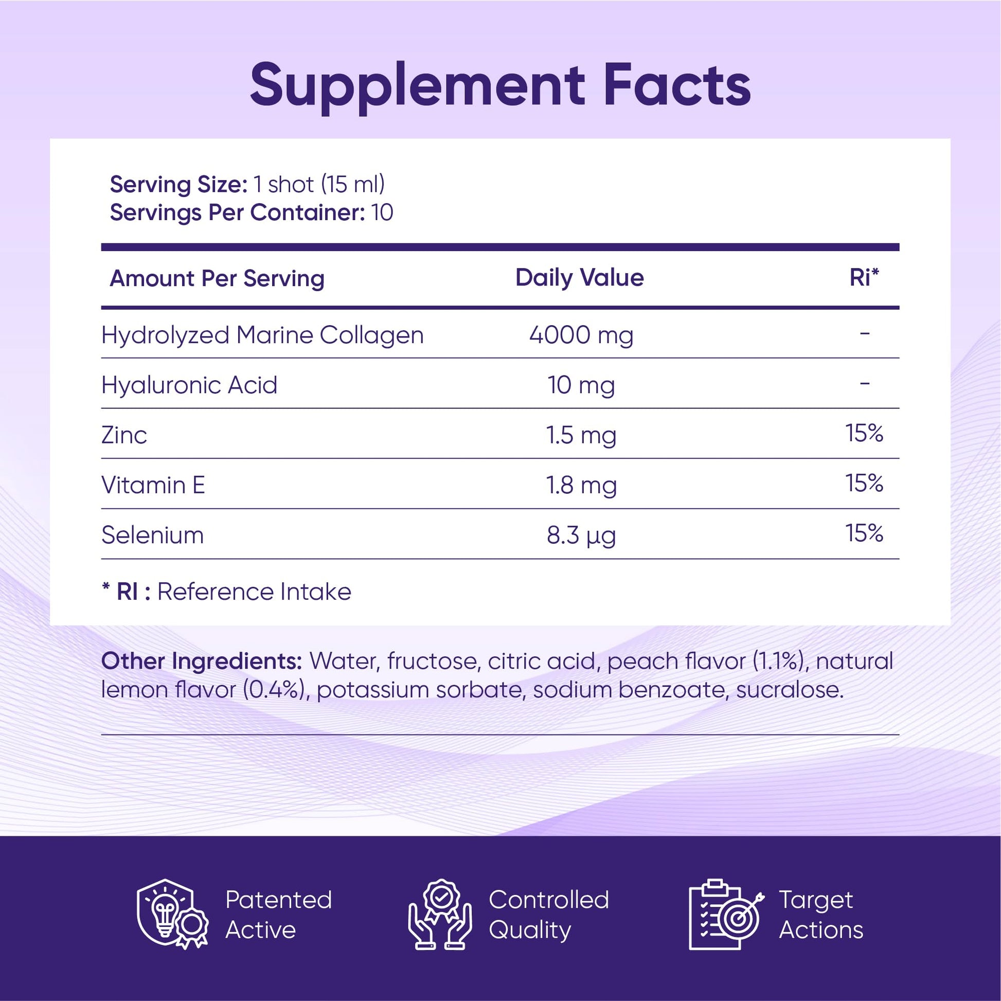 ERIC FAVRE Pure Collagen+ Liquid Collagen for Women – 4000mg Marine Peptides for Radiant Skin, Hair & Nail Health – Hyaluronic Acid, Vitamin E – 10 Shots, Peach Lemon Flavor ERIC FAVRE buy supplements Au