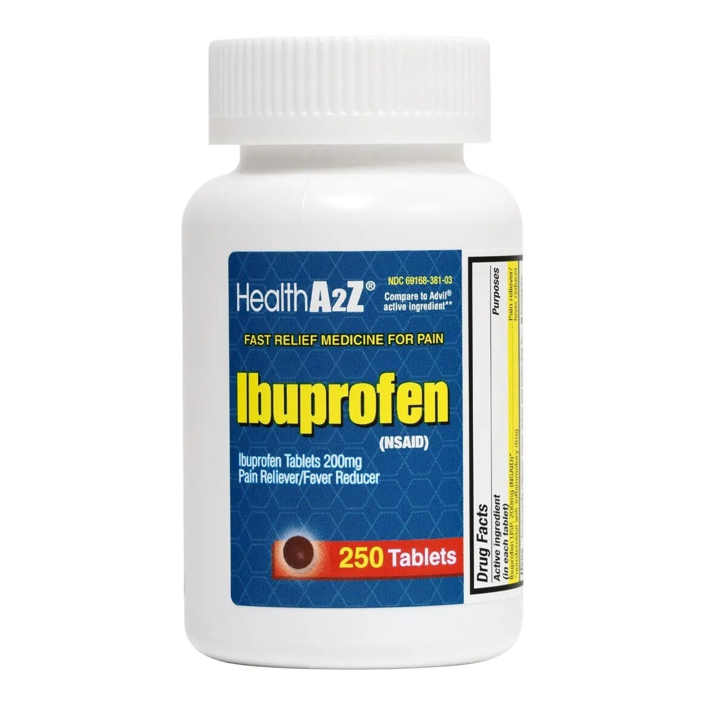 HealthA2Z Ibuprofen 200mg Tablets | Pain Reliever & Fever Reducer | 750 Total Tablets (250 Counts + 500 Counts) | Pain Relief for Headache, Muscle Pain, Joint Pain & Inflammation HealthA2ZBuy Supplements Australia