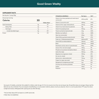 Nuzest Greens Powder Good Green Vitality – Vitamins, Minerals & Superfoods – Vegan Multivitamin Supplement (300g) Nuzest buy supplements Au