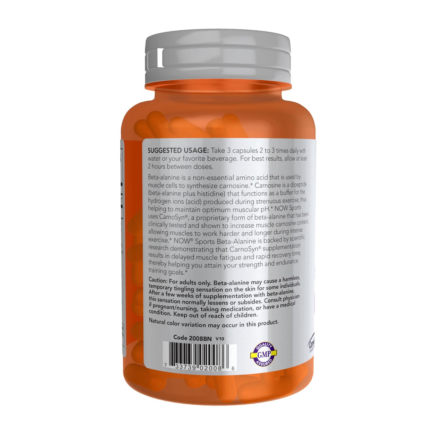 NOW Foods Sports Nutrition, Beta-Alanine 750 mg, Delays Muscle Fatigue*, Endurance*, 120 Veg Capsules NOW Foods buy supplements Au