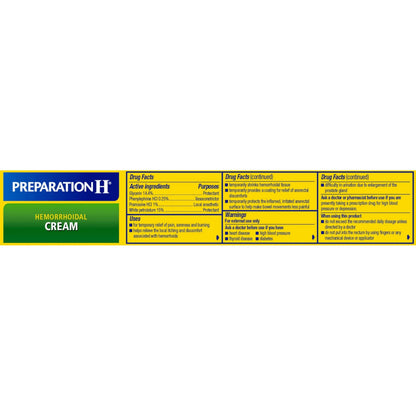 Preparation H Hemorrhoid Cream with Aloe for Multi-Symptom Relief - 1.8 Oz Tube Preparation HBuy Supplements Australia