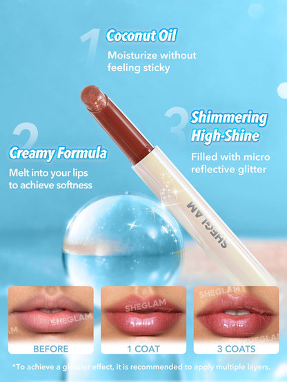 SHEGLAM Pout-Perfect Moisturizing Solid Lip Gloss Shimmer Lip Plumper - Violet Fizz SHEGLAMBuy Supplements Australia