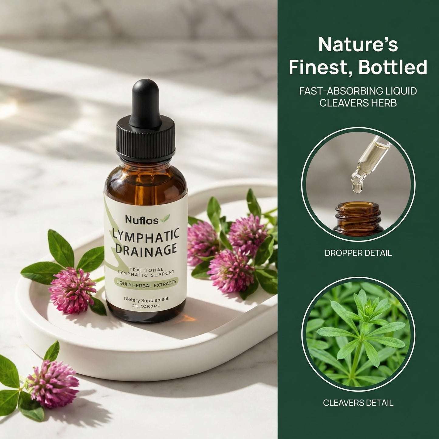 FQMUEV Nuflos Lymphatic Drainage Drops, Lymphatic Drainage Supplements, Premium 4-in-1 Herbal Blend, Daily Wellness & Overall Relief, 2 Fl. Oz (A) FQMUEV buy supplements Au