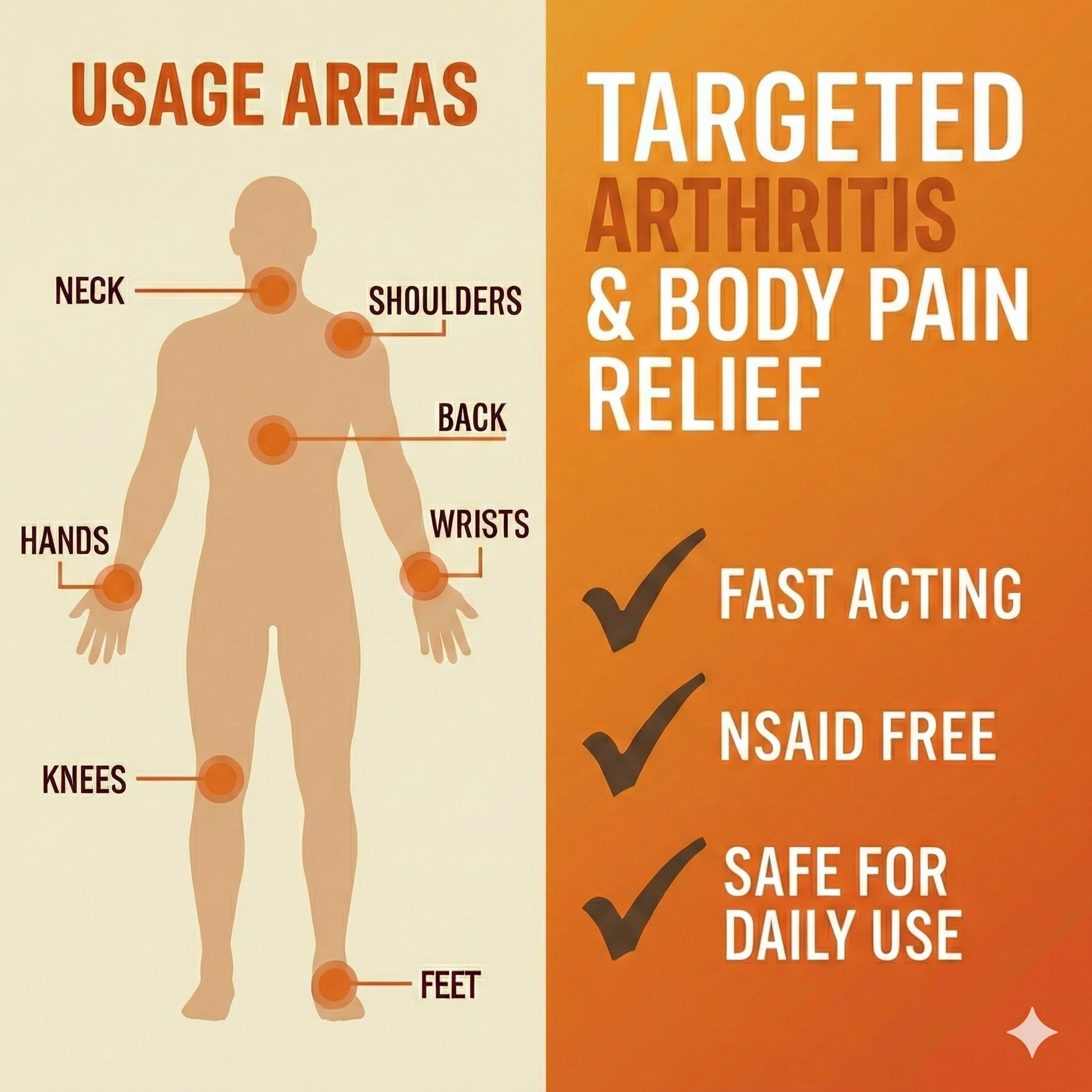 Sore No More Warm Arthritis Pain Relief Cream – Targeted Reliever for Back, Neck, Hands & Feet – Soothing & Fast-Acting Formula for Aches and Pains – Non-Greasy with Orange Aroma – 4 oz Sore No MoreBuy Supplements Australia