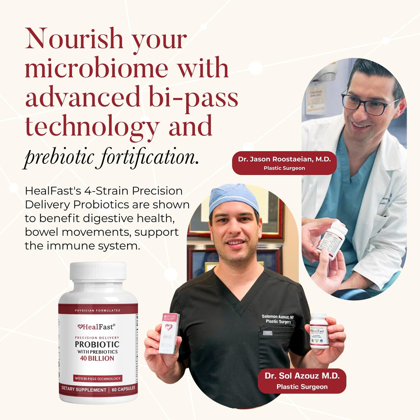 HealFast Physician Formulated Probiotic Supplement - 40 Billion CFU - Live Prebiotics and Probiotics for Men and Women - Probiotics for Gut Health - Non-GMO and Vegan - 30 Day Supply HealFast buy supplements Au
