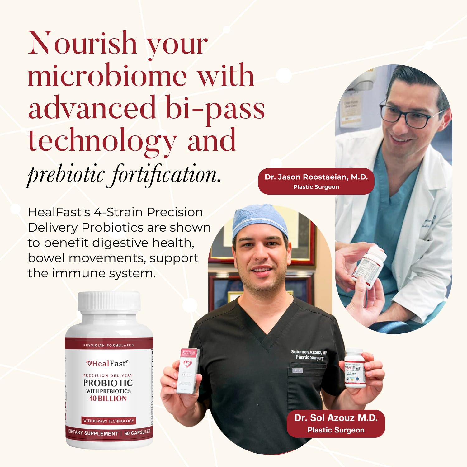 HealFast Physician Formulated Probiotic Supplement - 40 Billion CFU - Live Prebiotics and Probiotics for Men and Women - Probiotics for Gut Health - Non-GMO and Vegan - 30 Day Supply HealFast buy supplements Au