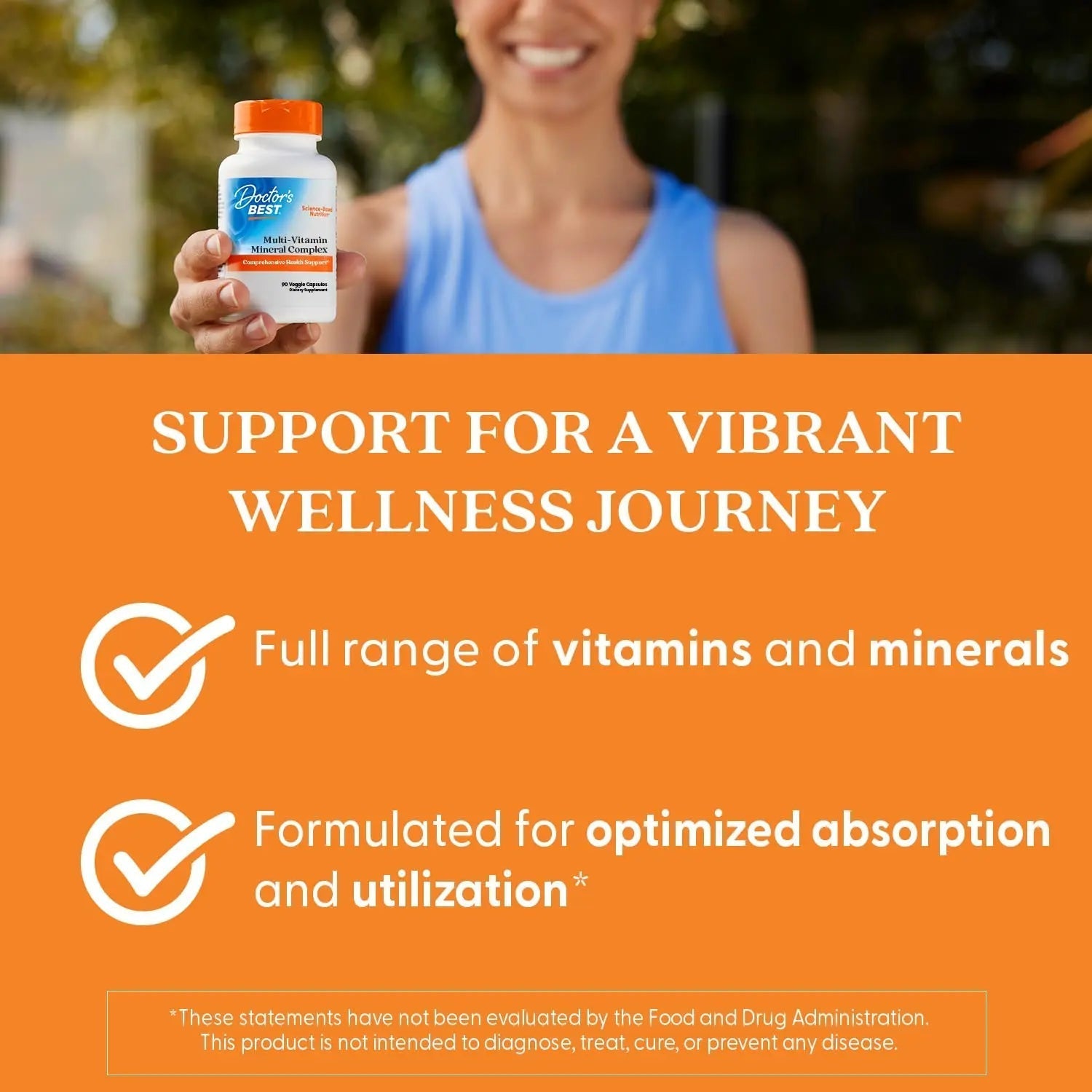 Doctors Best Multi-Vitamin Mineral Complex, Comprehensive Health Support, Non-GMO, Gluten Free, Vegan 90 Veggie Capsules Doctor's BEST