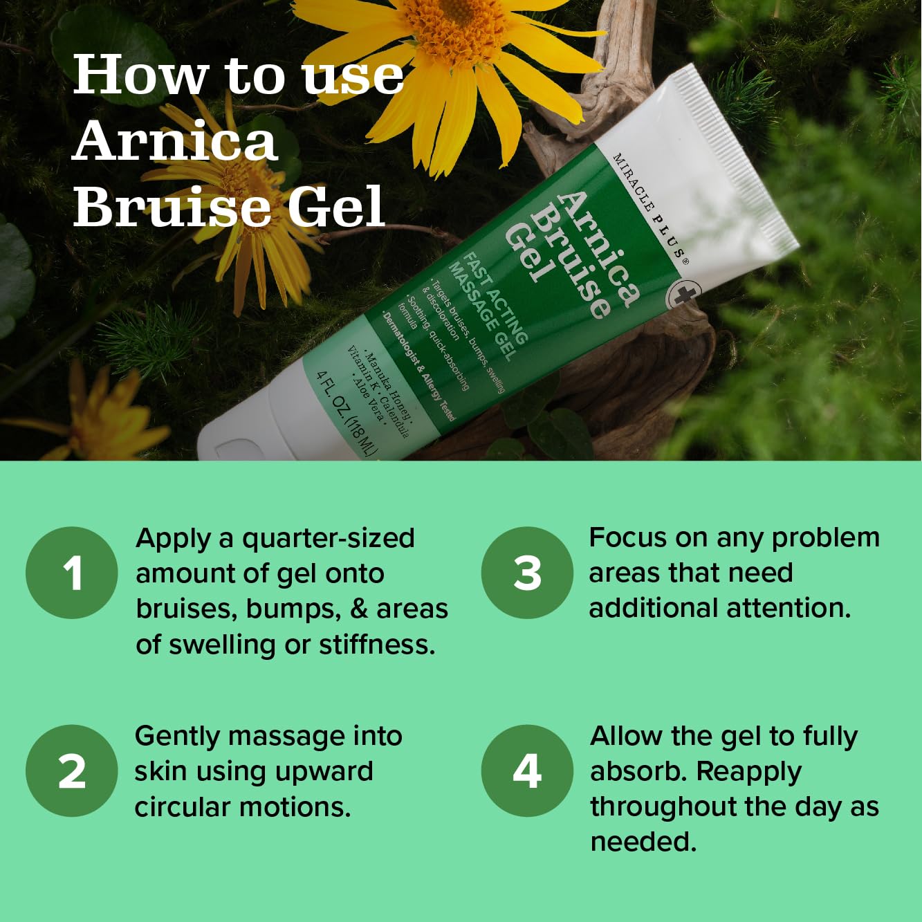 Miracle Plus Arnica Bruise Relief Gel + Magnesium Leg Relief Cream Bundle Miracle PlusBuy Supplements Australia