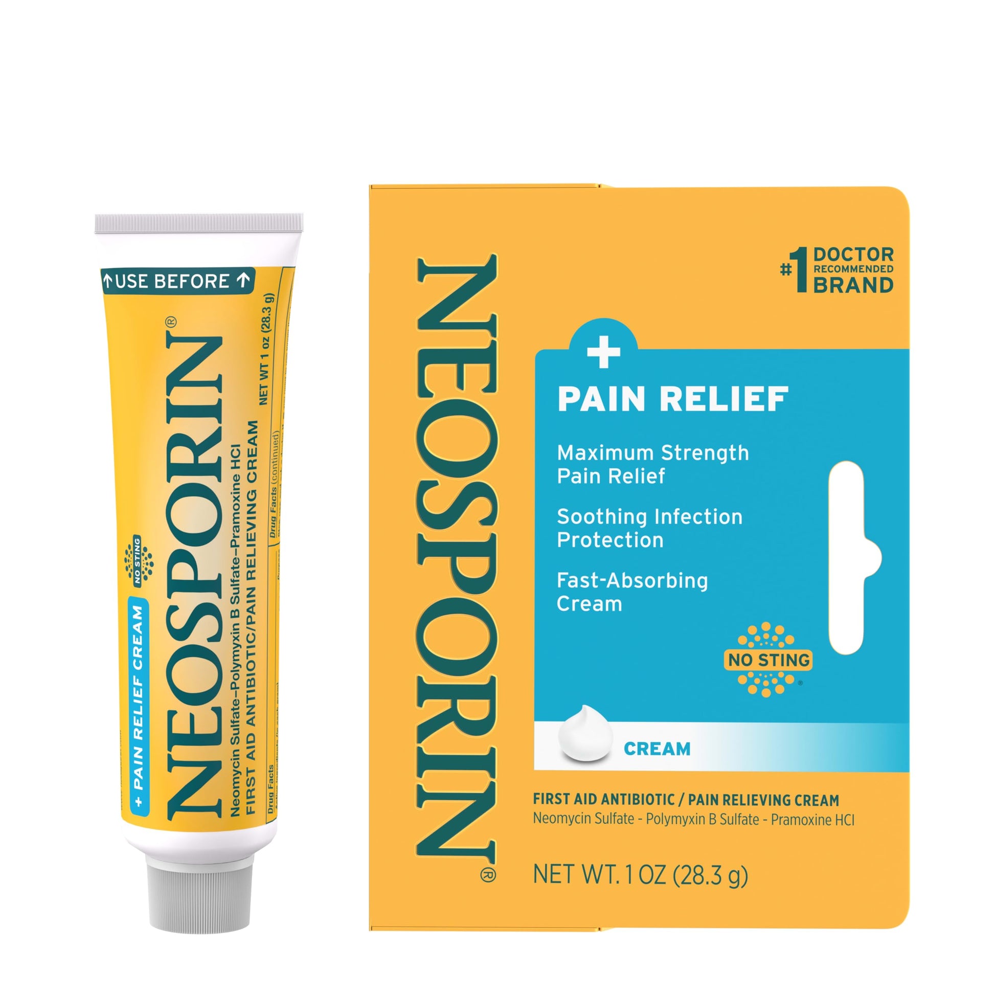 Neosporin + Maximum-Strength Pain Relief Dual Action Cream, First Aid Topical Antibiotic and Analgesic Cream for Soothing Infection Protection & Wound Care of Minor Cuts, Scrapes & Burns, 1 oz Neosporin buy supplements Au