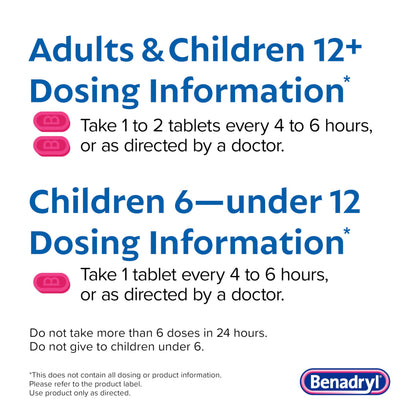 Benadryl Ultratabs Allergy Relief Medicine, 25 mg Diphenhydramine HCl Antihistamine Tablets For Relief of Cold & Allergy Symptoms Like Sneezing, Runny Nose, & Itchy Eyes & Throat, 24 ct Benadryl buy supplements Au
