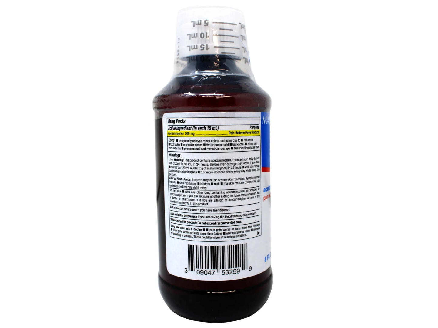 MAJOR Adult Extra Strength Liquid Acetaminophen - 500 mg Acetaminophen/15 mL Dose - Pain Reliever and Fever Reducer - Cherry Flavor - 8 Fl Oz (Packaging May Vary) MAJORBuy Supplements Australia