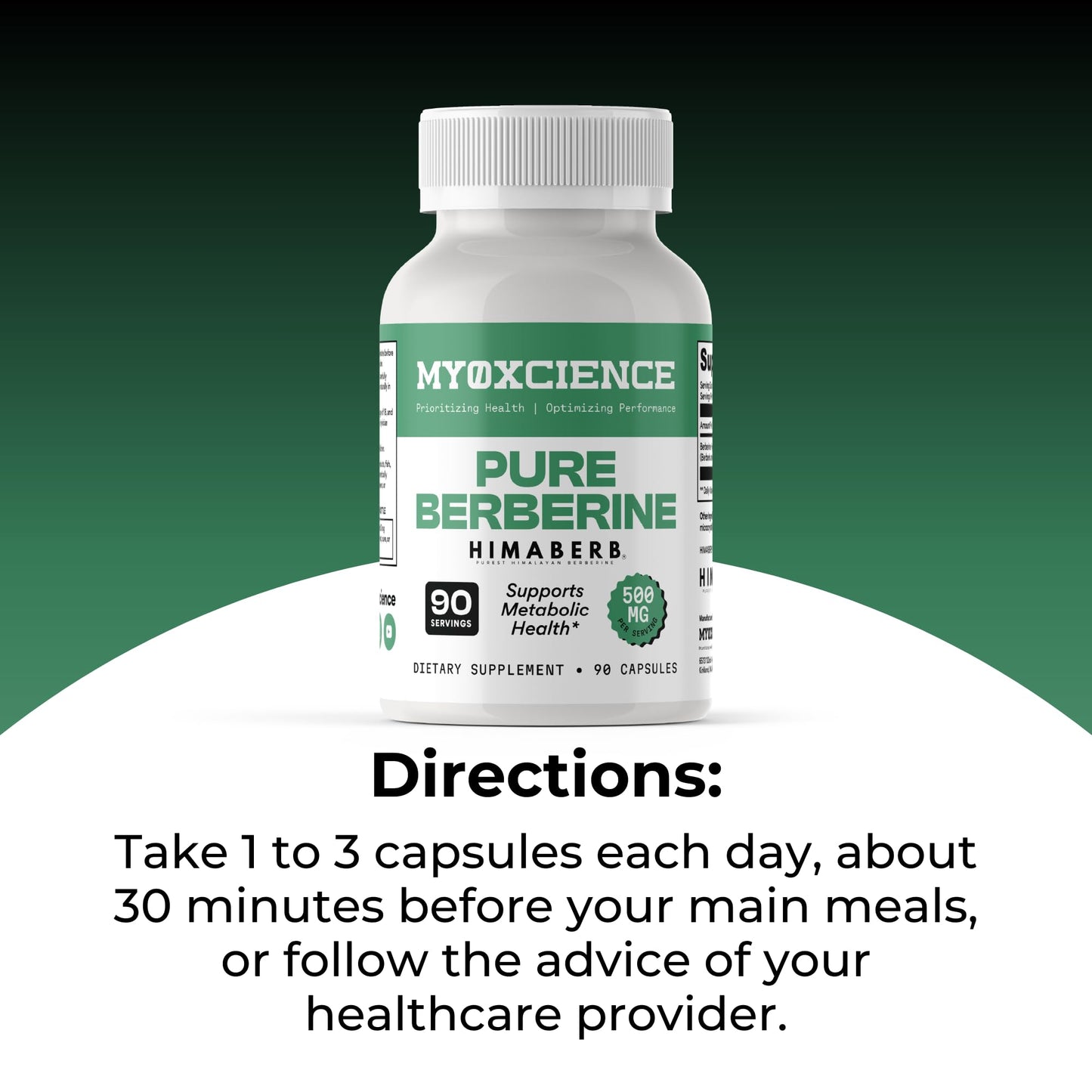MYOXCIENCE Pure Berberine Himaberb | 500 mg of Berberine HCl per Serving | 90 Servings MYOXCIENCE buy supplements Au