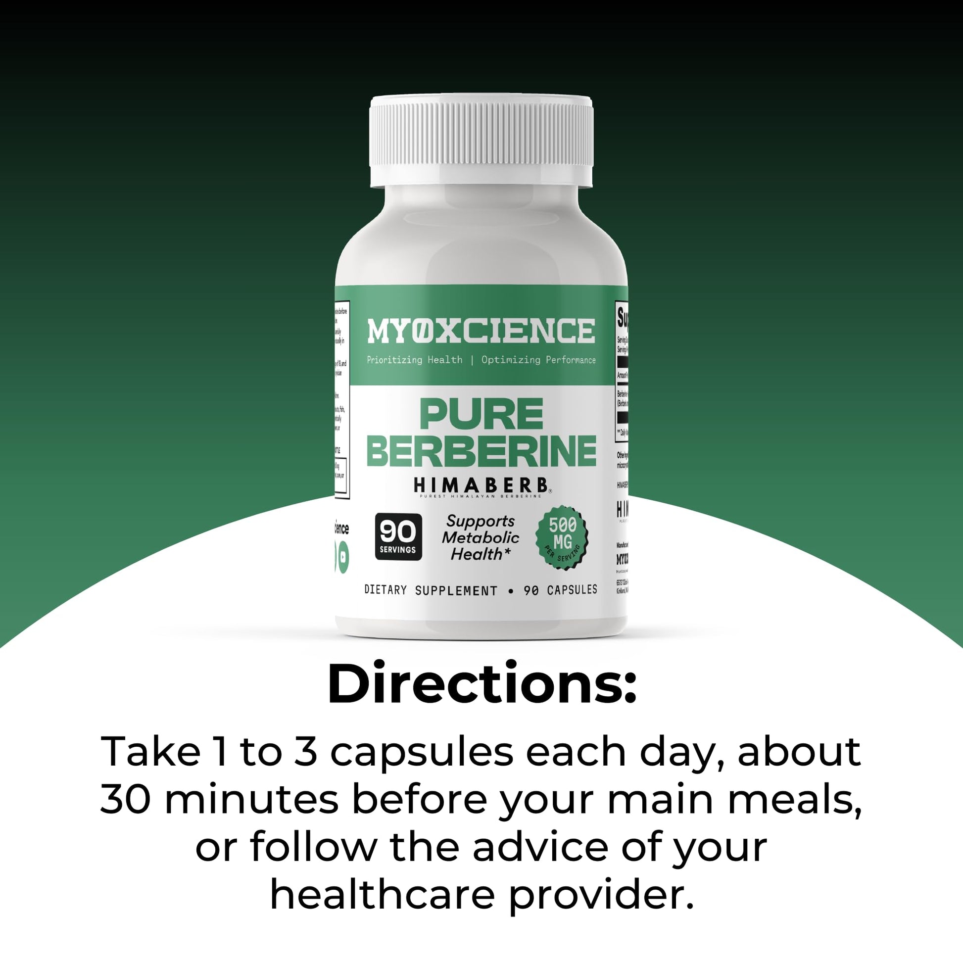 MYOXCIENCE Pure Berberine Himaberb | 500 mg of Berberine HCl per Serving | 90 Servings MYOXCIENCE buy supplements Au