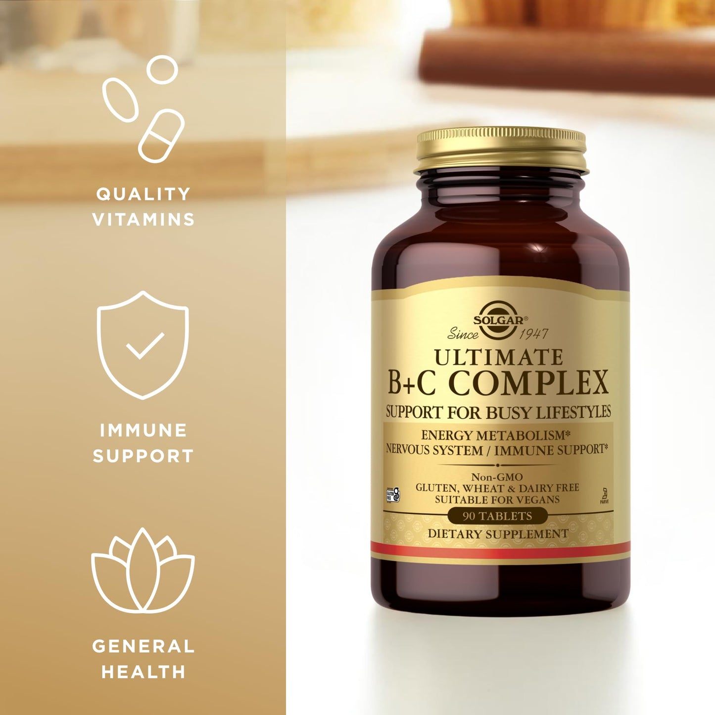 Solgar Ultimate B+C Complex Stress Formula 90 Tablets (Pack of 2) Solgar buy supplements Au