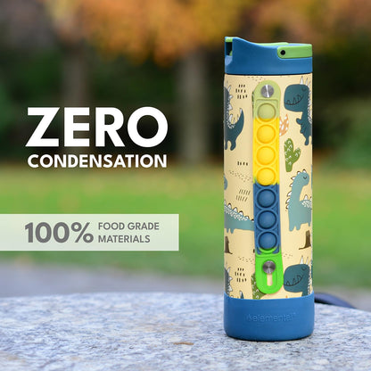 Elemental Iconic Kids Water Bottle for School - 100% Leak-Proof Insulated Water Bottles with Straw Lid & Pop-It Handle for Boys & Girls - Triple-Wall Insulated & BPA-Free, 20oz – Dinosaur Elemental buy supplements Au