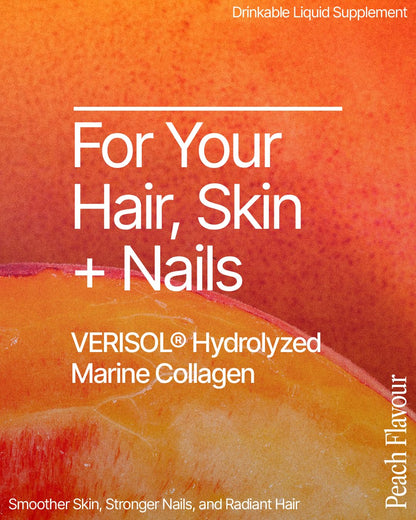 BeMe Liquid Collagen for Women - 2500mg Verisol Collagen Liquid with Biotin, CoQ10 & Vitamin C - Clinically Proven Collagen Peptides for Hair, Skin & Nails - 30 Peach Sachets BeMe buy supplements Au