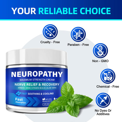Neuropathy Nerve Relief Cream, Large 4 Oz, Nerve Savior for Neuropathy-Maximum Strength for Feet, Hands, Legs ＆ Toes, Neuropathy Cream with Arnica, Vitamin B6, Aloe Vera ＆ MSM, 120 ml TRPLKJEBuy Supplements Australia