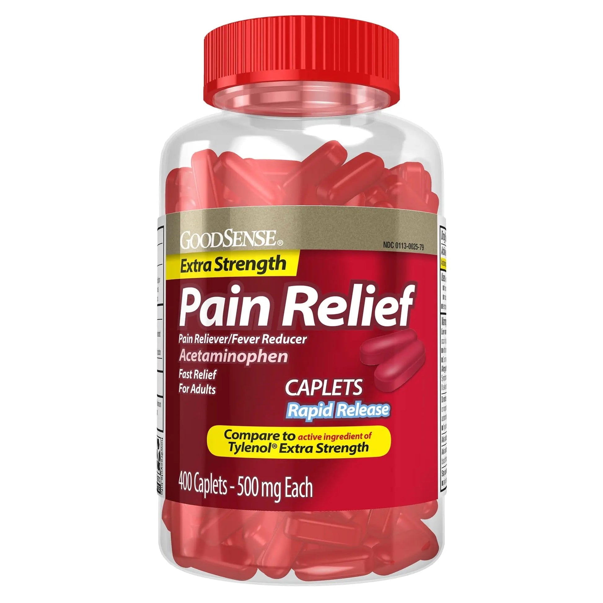 Good Sense Rapid Release Pain Relief, Acetaminophen Caplets 500 mg, Extra Strength Pain Reliever and Fever Reducer GoodSenseBuy Supplements Australia