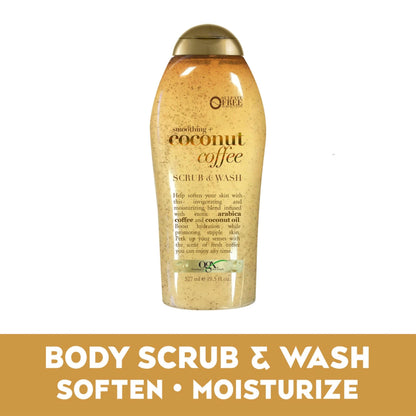 OGX Smoothing + Coconut Coffee Exfoliating Body Scrub with Arabica Coffee & Coconut Oil