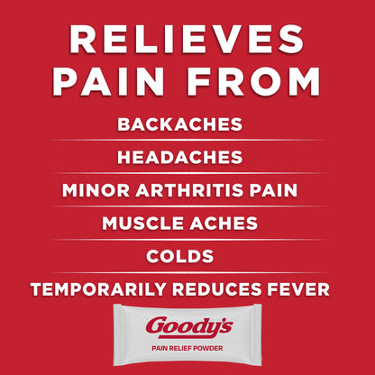 Goody's Body Ache & Back Pain Relief Powder, Dual Action with Acetaminophen & Aspirin, Caffeine-Free, 6 Count, Pack of 12 Goody'sBuy Supplements Australia