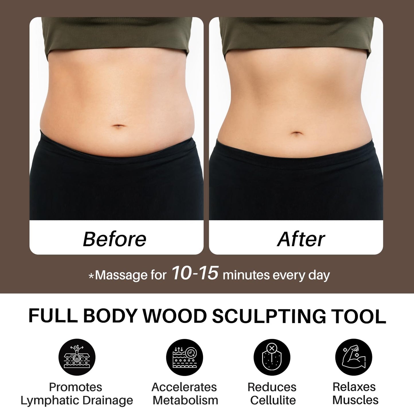 Wood Therapy Massage Tool for Belly Fat,Wooden Meridian Massage Body Brush for Cellulite Remover, Cellulite Lymphatic Drainage Massager for Body Shaping, Maderoterapia Kit for Muscle Pain Relief Olaemuo buy supplements Au