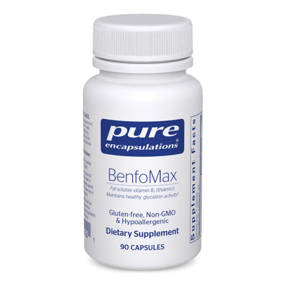 Pure Encapsulations BenfoMax 90's - 200 mg Benfotiamine - Vitamin B1 Thiamin Supplement - Supports Heart & Metabolism Health