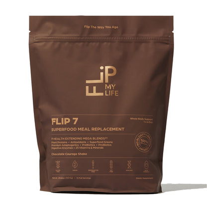 Flip My Life, Flip 7 Natural SuperFood, Plant-Based Protein, Complete Meal Replacement to Support Healthy Gut, 7 Mega Nutrient Rich Blends
