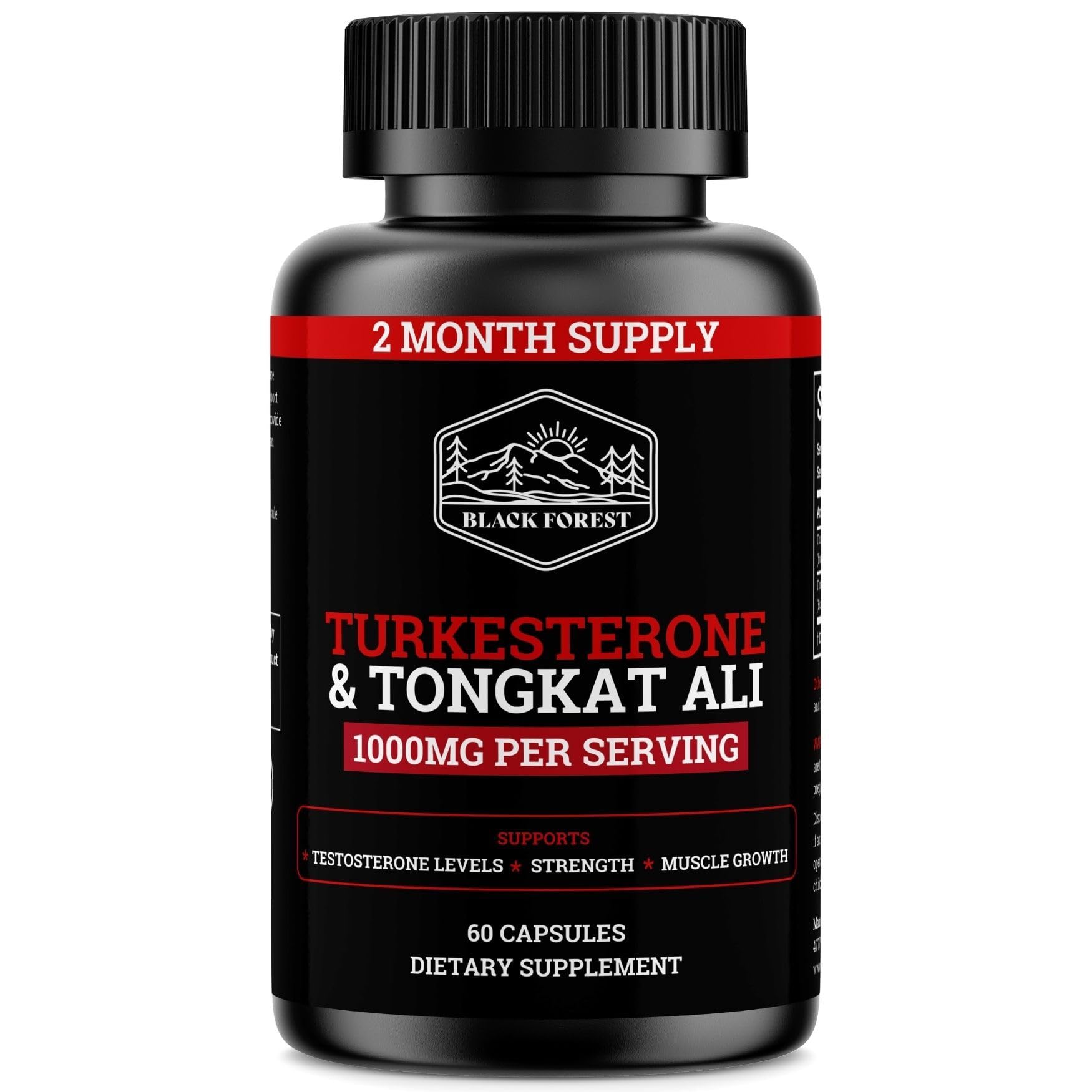 Black Forest Turkesterone Tongkat Ali Supplement 1000mg per Serving (Max Purity 95%) Turkesterone Supplement for Men (Tongkat Ali for Men Longjack 200:1) Similar to Tongkat Ali Fadogia Agrestis Black ForestBuy Supplements Australia