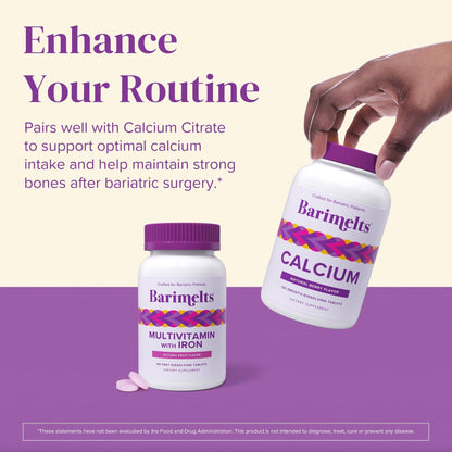 BariMelts Bariatric Multivitamin with Iron, 60 Fast-Dissolving Tablets (1-Month Supply), Sugar-Free Bariatric Vitamins for Women, Natural Fruit Flavor BariMelts buy supplements Au