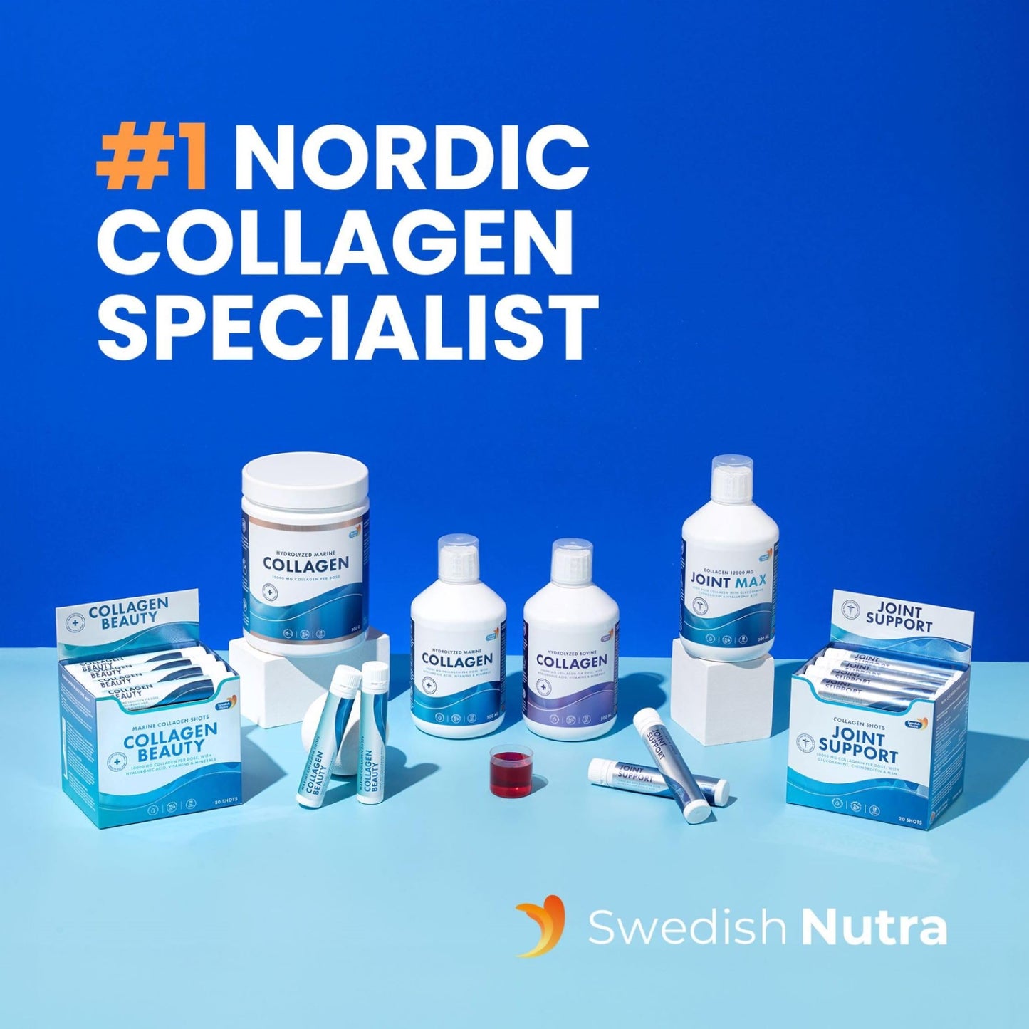Swedish Nutra 10,000 mg Hydrolysed Marine Collagen Powder Supplement - 30 Day Supply| Type 1 & 3 Collagen, Pure Peptides for Healthy Hair, Skin, Nails, Joints I Unflavored | 100% Natural | Sugar-Free Swedish Nutra buy supplements Au