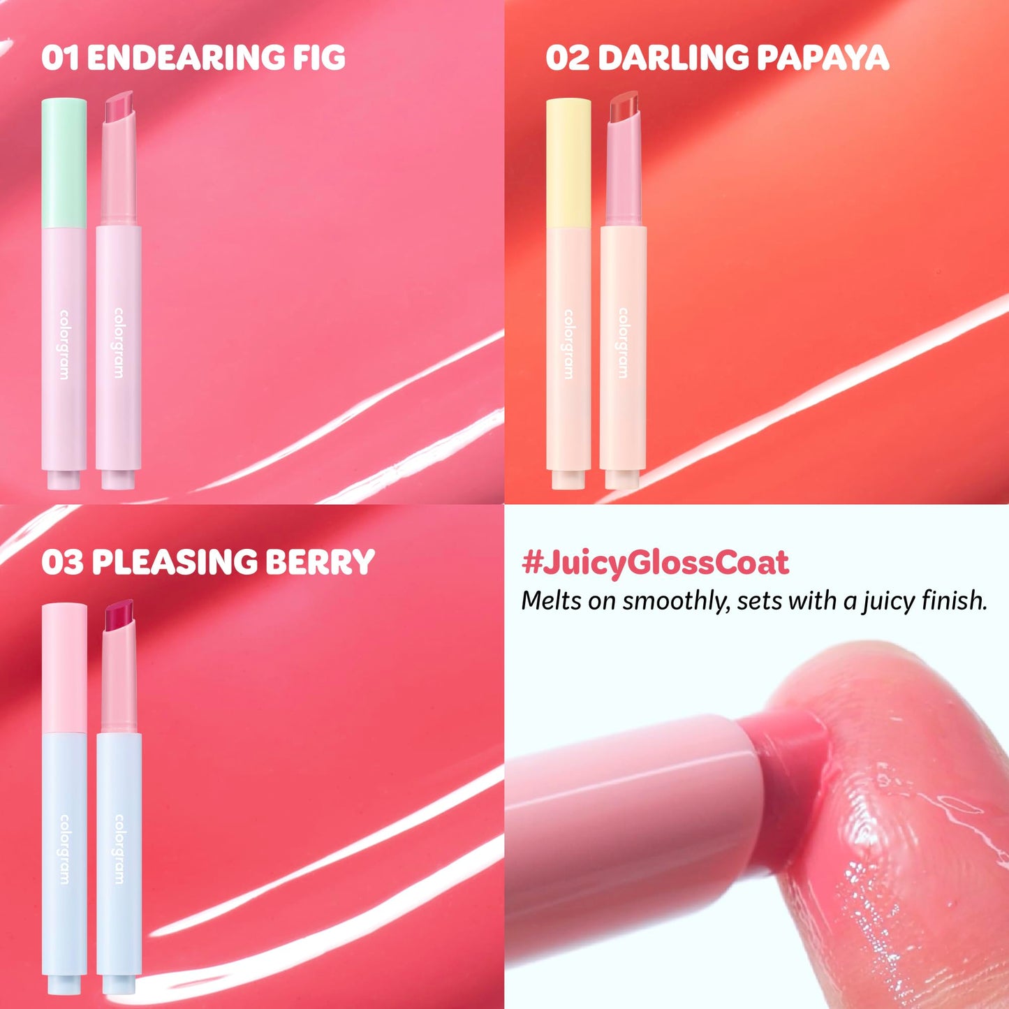 COLORGRAM Fruity Glass Stick 02 DARLING PAPAYA | Long-Lasting Juicy Lip Tint with Radiant, Glossy Finish | Melting Syrupy Texture for Vibrant, Hydrated Lips | Non-Sticky Shine COLORGRAMBuy Supplements Australia