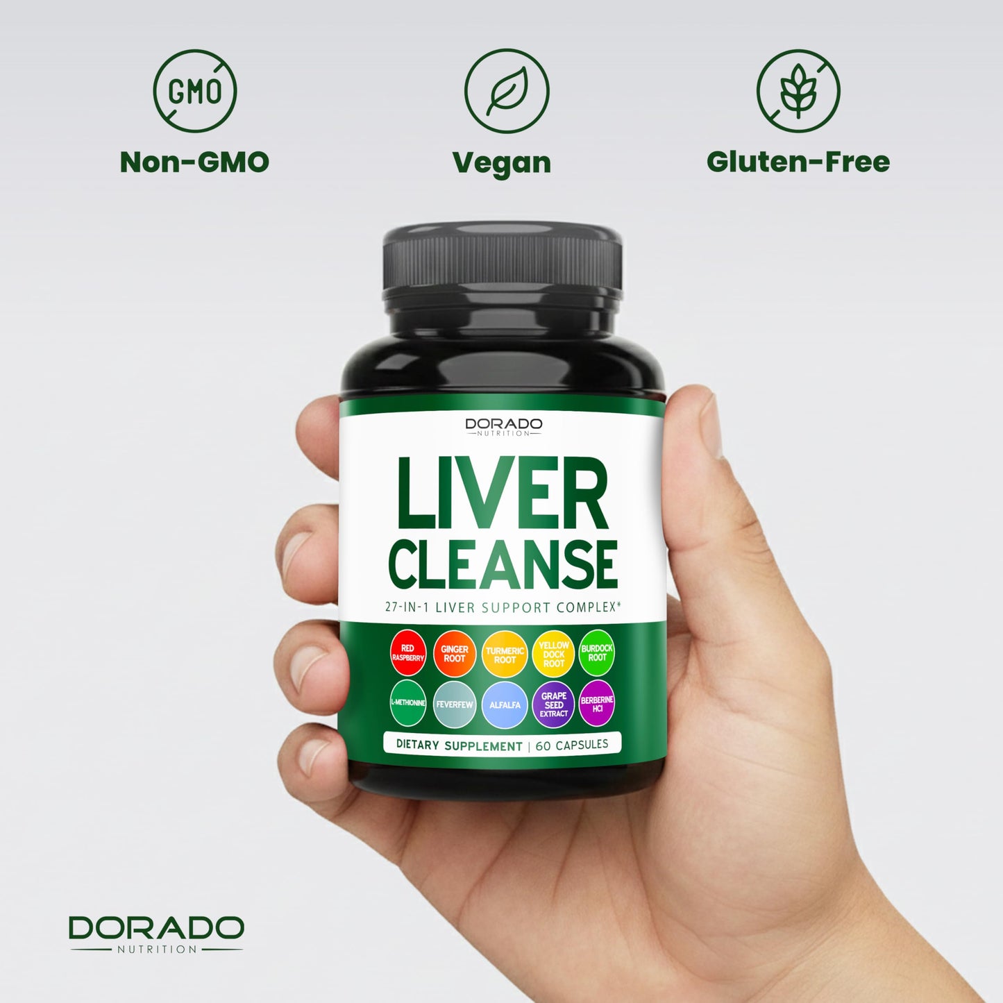 Liver Cleanse Detox & Repair (27 in 1 Formula - Milk Thistle, Dandelion Root, Turmeric, Artichoke Extract & More) - Detox Cleanse Supplement,