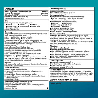 Basic Care Ibuprofen Liquid Gels, 160 Count Amazon Basic CareBuy Supplements Australia