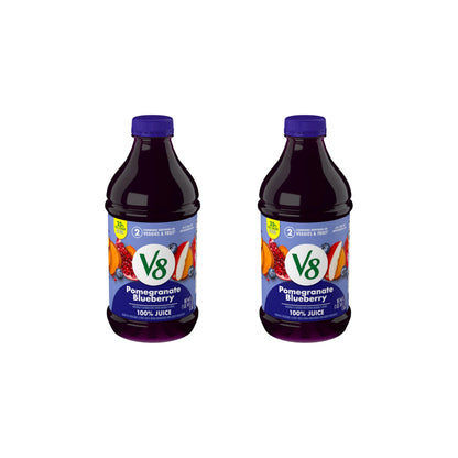 V8 Blends 100% Juice Pomegranate Blueberry Juice, Fruit and Vegetable Juice Blend, 46 Fl Oz Bottle (Pack of 2) V8 buy supplements Au