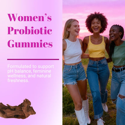 Le Tian Xian Her Juicy Feminine Probiotics Gummies for Women with Slippery Elm, Prebiotics & Lactobacillus - for pH Balance & Digestive Health, Tropical Pineapple Flavor, 60 Count Le Tian Xian buy supplements Au