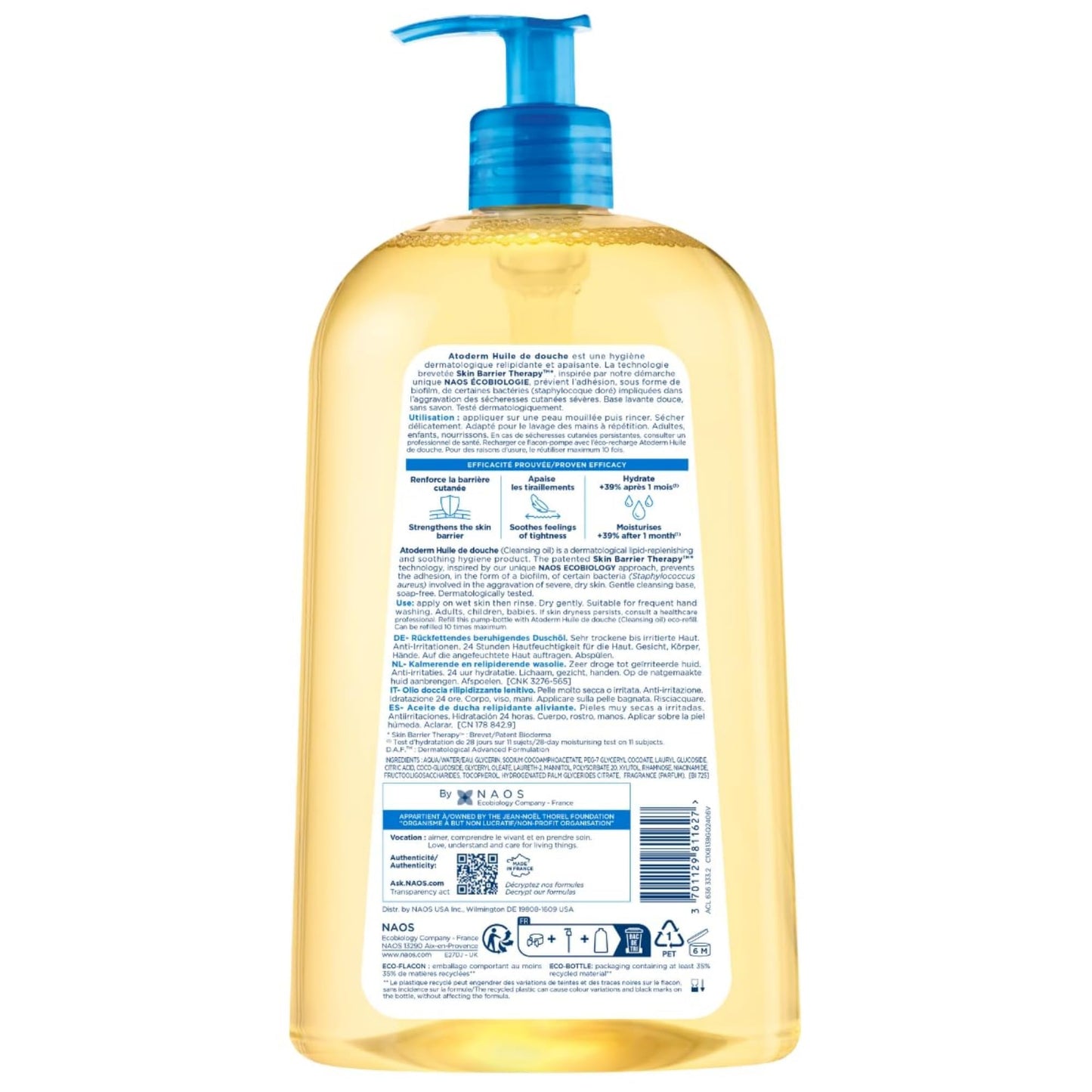 Bioderma Atoderm Shower Oil, Cleansing Oil For Face & Body, Nourishing Cleansing Oil For Dry to Atopic Sensitive Skin