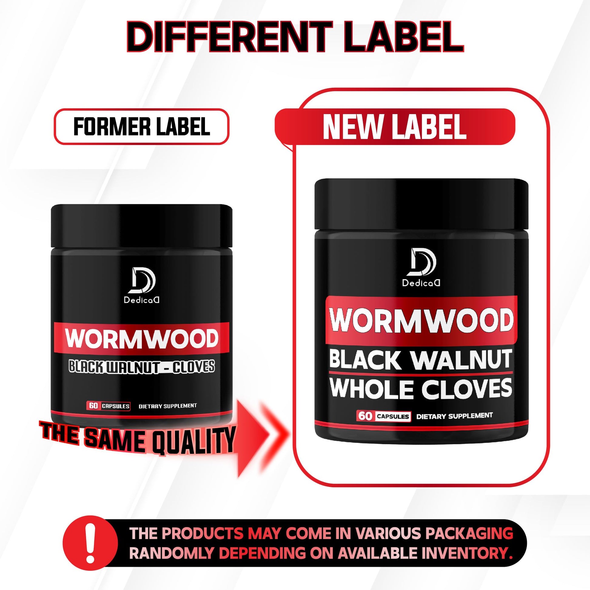 DEDICAD 1500mg Wormwood Capsules with Black Walnut & Cloves - Artemisia Annua Supplement for Immunity - 60 Vegan Capsules DEDICAD buy supplements Au