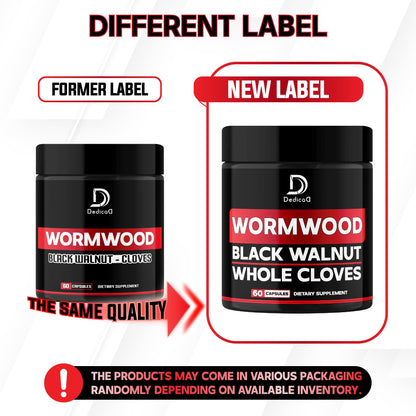 DEDICAD 1500mg Wormwood Capsules with Black Walnut & Cloves - Artemisia Annua Supplement for Immunity - 60 Vegan Capsules DEDICAD buy supplements Au