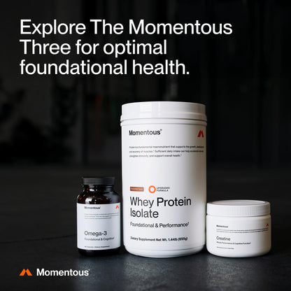 Momentous Creatine Monohydrate Powder - Creatine Powder - Supports Strength, Lean Muscle, & Recovery for Men & Women - NSF Certified for Sport - 5 g per Serving - 30 Servings