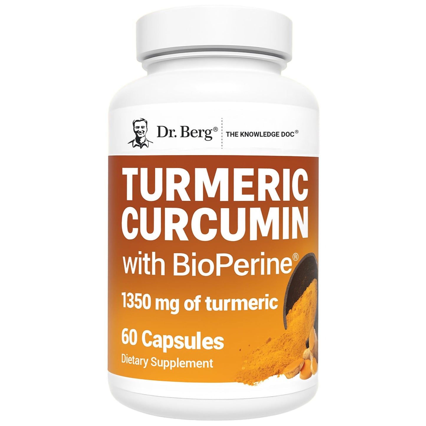 Dr. Berg (Only 2 Per Day) Turmeric Supplement with Black Pepper (BioPerine) - 1350 mg Turmeric Curcumin Supplement with 95% Curcuminoids – Turmeric Curcumin with Black Pepper – 60 Turmeric Capsules Dr. Berg NutritionalsBuy Supplements Australia