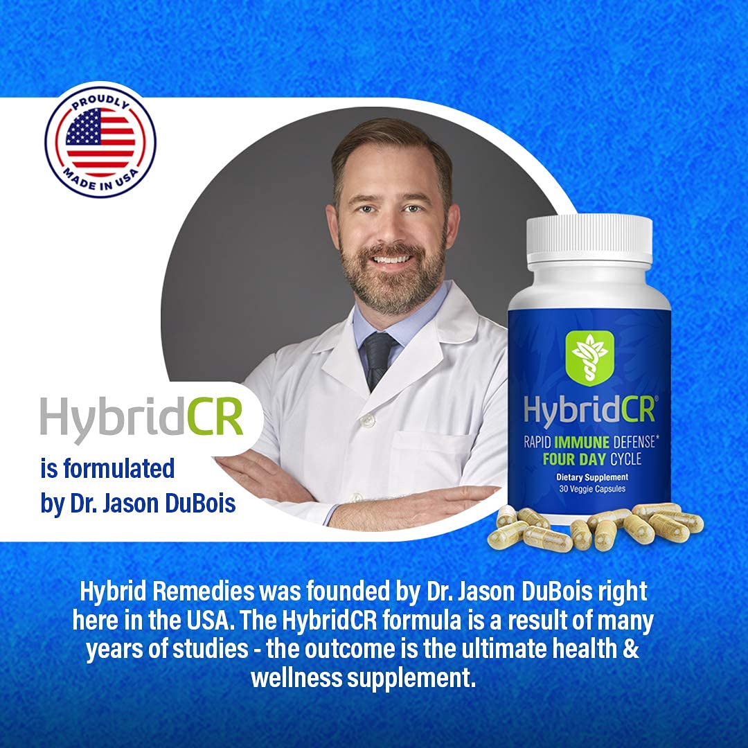 HybridCR Rapid Immunity Supplement | Zinc, Echinacea, Andrographis, Ginseng, Selenium, Gluten-Free & Non-GMO | 5-in-1 Immune Support Supplement | Pharmacist Formulated 1 Month Supply (30 Veggie Caps) Hybrid Remedies buy supplements Au