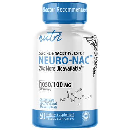 Neuro NAC Supplement N-Acetyl Cysteine Ethyl Ester - 20x More Bioavailable Than NAC 600 mg - Boost Glutathione 10x More Than Liposomal Glutathione