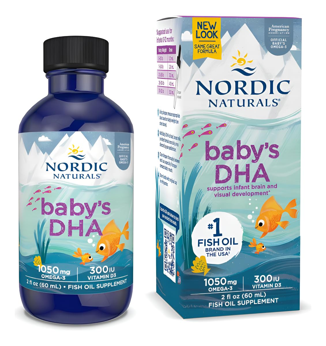 Nordic Naturals Baby’s DHA, Unflavored - 2 oz - 1050 mg Omega-3 + 300 IU Vitamin D3 - Supports Brain, Vision & Nervous System Development in Babies - Non-GMO - Servings May Vary Nordic NaturalsBuy Supplements Australia