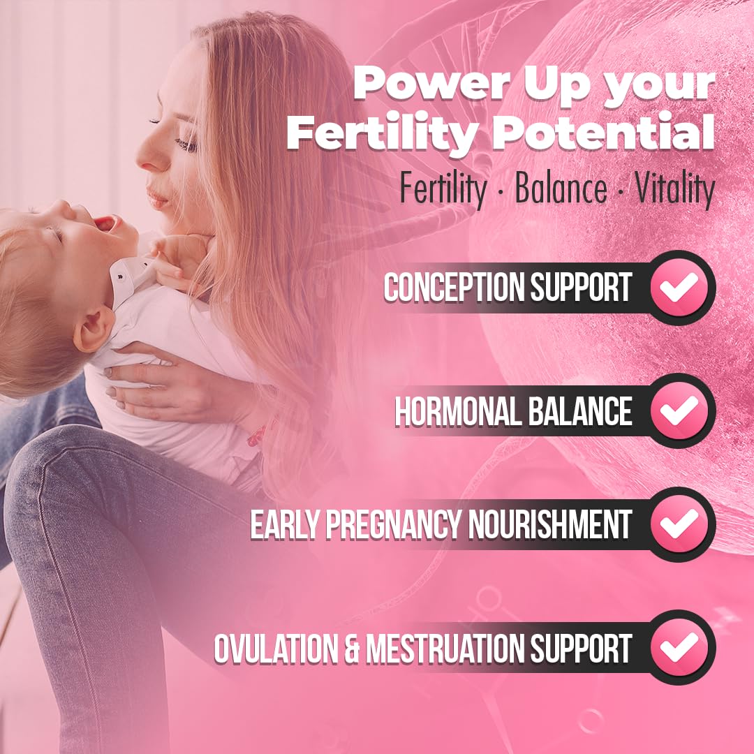 Fertili-t Female (90 Caps) Natural Fertility Support, Hormonal Balance & Prenatal Vitamins for Women, Conception Support, Natural Fertility Supplement with Aguaje & Red Maca (30-Day Supply) (1) AURA VITAMINS buy supplements Au