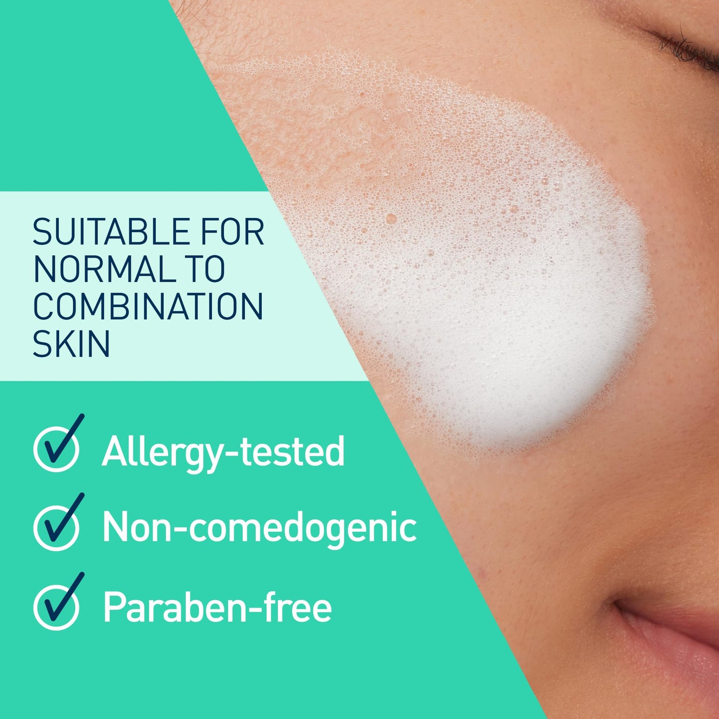 CeraVe Balancing Air Foam Face Wash, Foaming Facial Cleanser For Combination Skin, 8HR Oil Control + 24HR Hydration