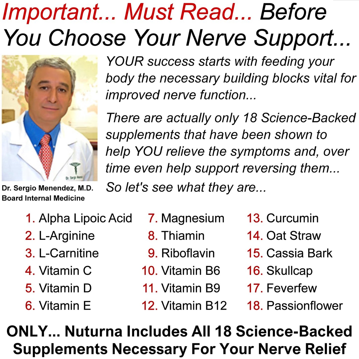 Neuroturna Support Supplement with 1200 mg Pure Alpha Lipoic Acid - Maximum Strength Formula with ALA + Vitamins + Minerals + Herbs - Best Natural Support - 180 Capsules NuturnaBuy Supplements Australia