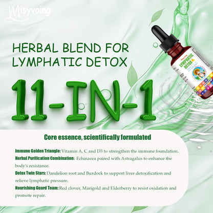 Misyvoing Liposomal Lymphatic Detox & Drainage Drops –Multivitamins A、C、D + Herbal Blend with Elderberry & Echinacea– Supports Lymphatic Drainage, Immune System & Detox Misyvoing buy supplements Au