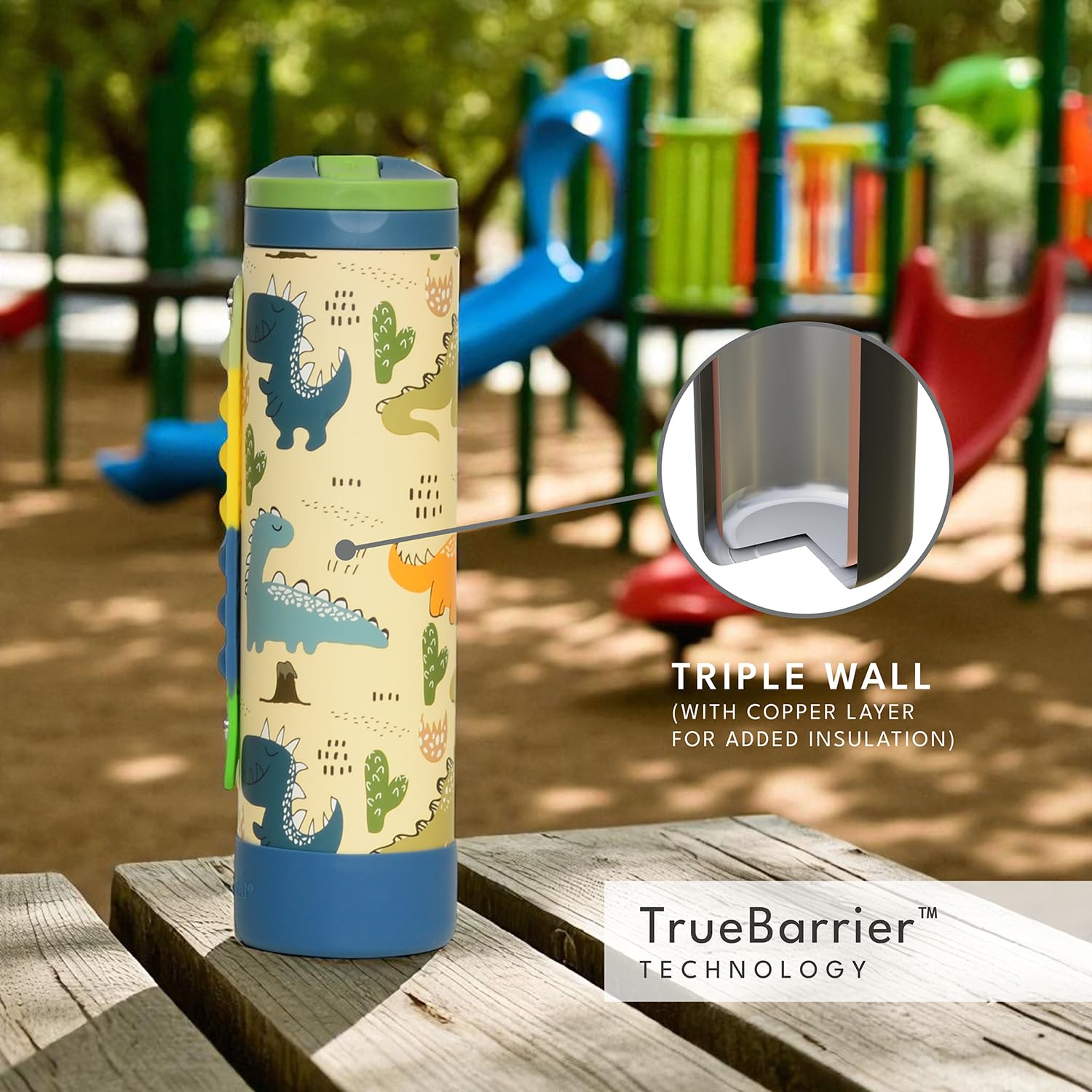 Elemental Iconic Kids Water Bottle for School - 100% Leak-Proof Insulated Water Bottles with Straw Lid & Pop-It Handle for Boys & Girls - Triple-Wall Insulated & BPA-Free, 20oz – Dinosaur Elemental buy supplements Au